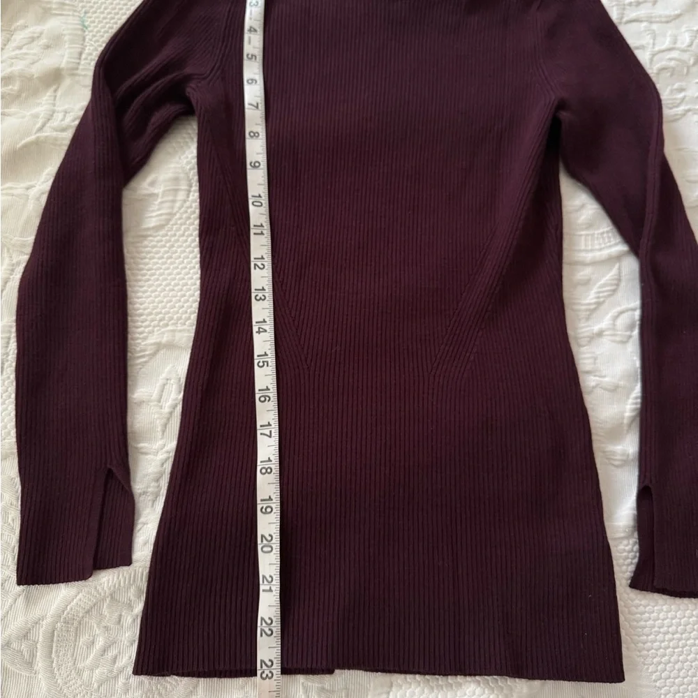 Cato Deep Burgundy Ribbed Boatneck Sweater - Picture 2 of 6